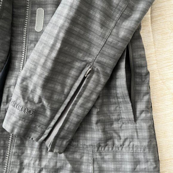 Marmot rain jacket with Membrain - grey plaid, women's sz XS - EUC - Picture 9 of 9